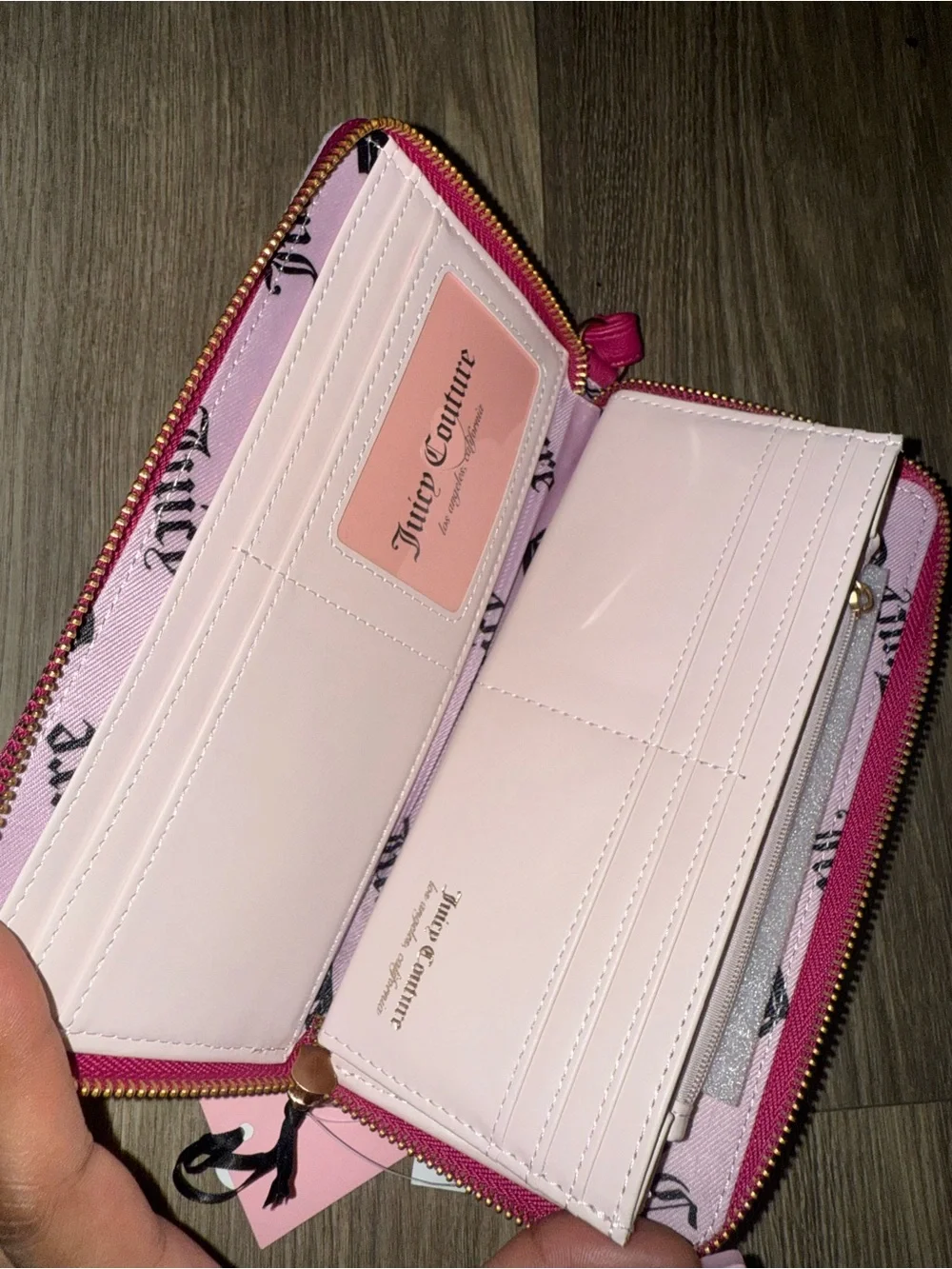 Juicy Couture Pink Velvet Wristlet Wallet